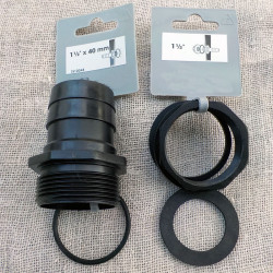 Hose holder + Ring nuts ø 40 mm
